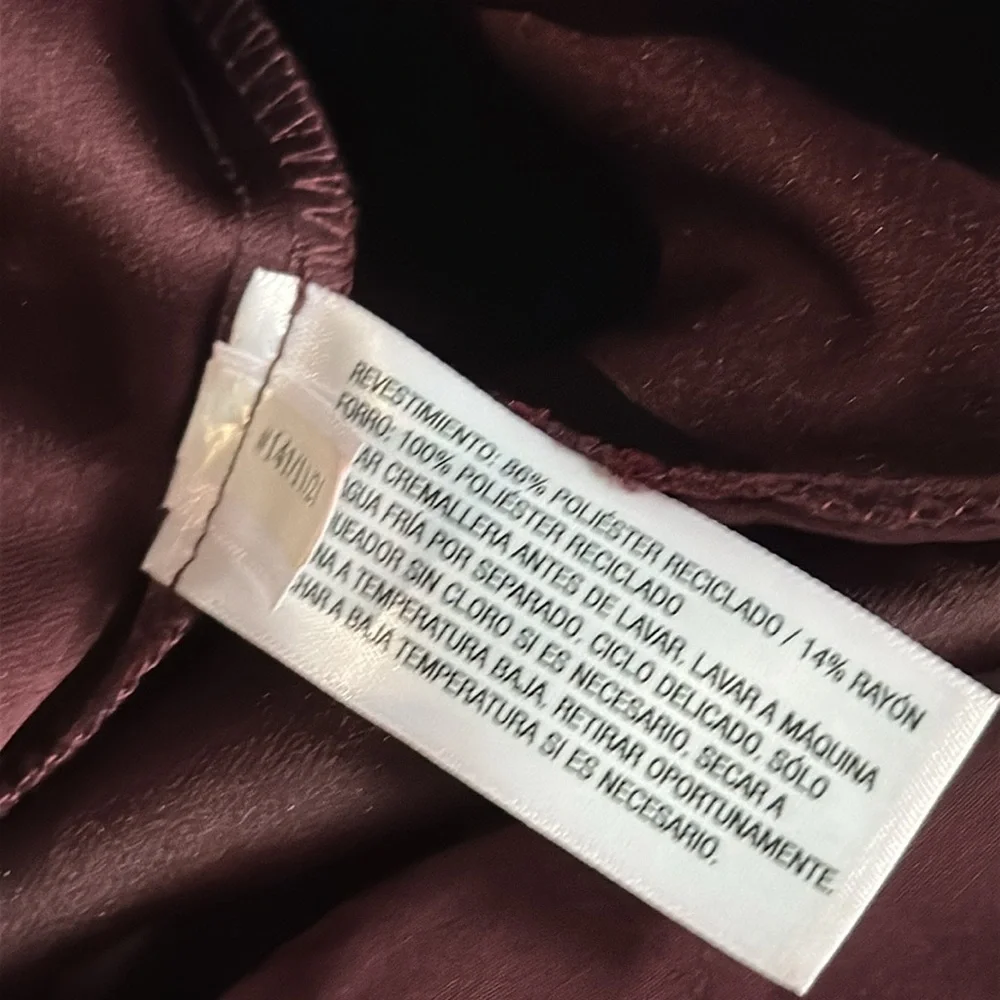 A New Day Women’s Heavy Satin Mini Dress Burgundy Size 8